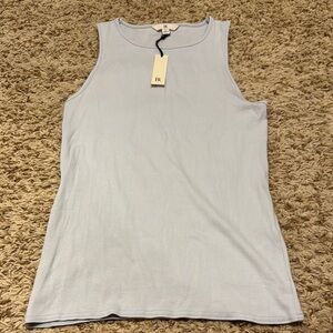 NWT. BR Light Blue ribbed Sleeveless Top. Size M